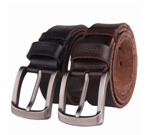 High-end Cow Leather Pin Buckle Belt Men