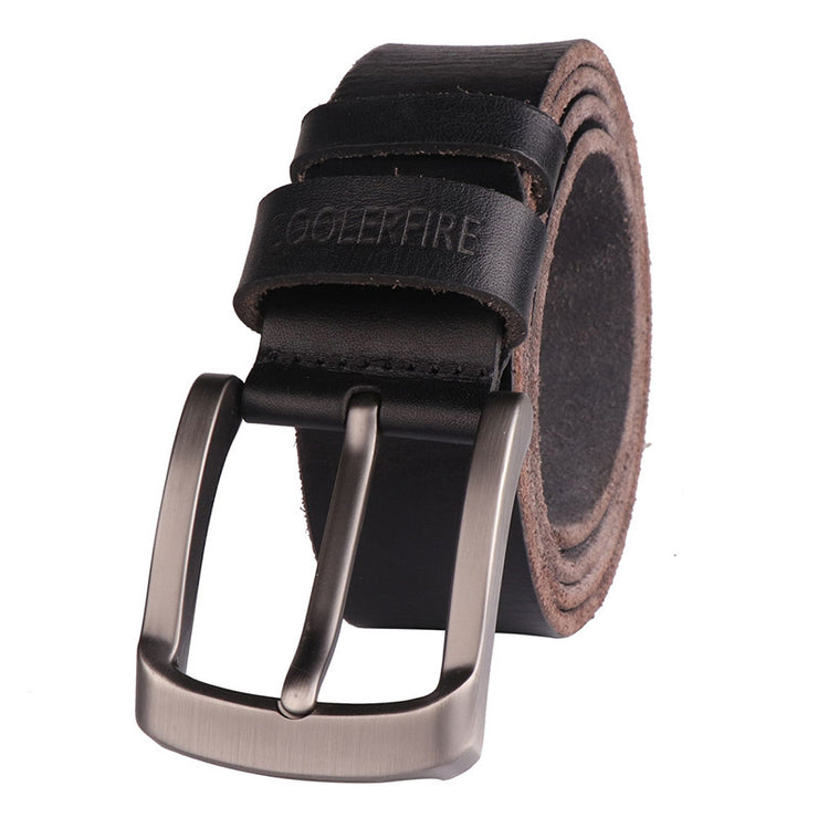 High-end Cow Leather Pin Buckle Belt Men