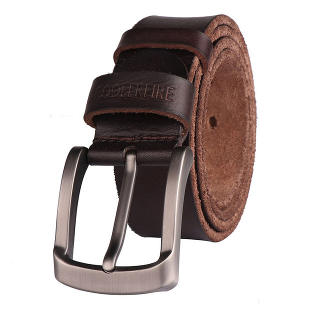 High-end Cow Leather Pin Buckle Belt Men