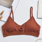 Woman Rimless Low Back Hollow Bra