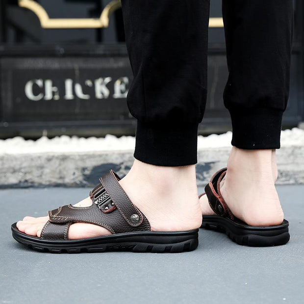 Summer New Style Leather With Rubber Sole Sandals