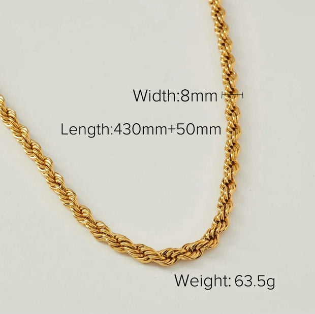 Romeo Twisted Rope Chain Necklace