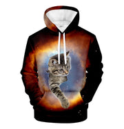 men Cute cat Hoodie