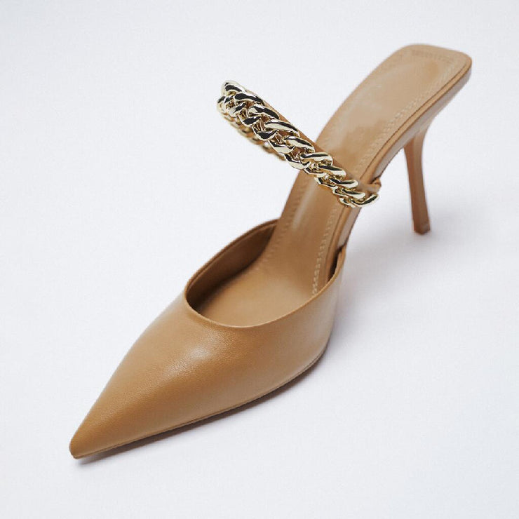 Woman Low Stiletto Heel