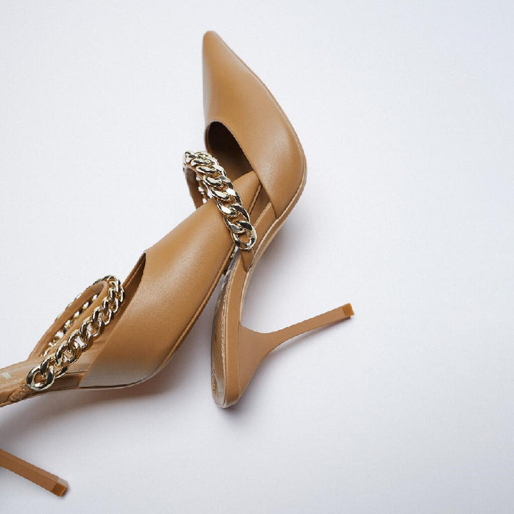 Woman Low Stiletto Heel