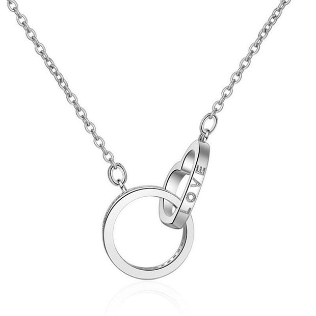 Necklace Two Ring Fashion Diamond Necklace