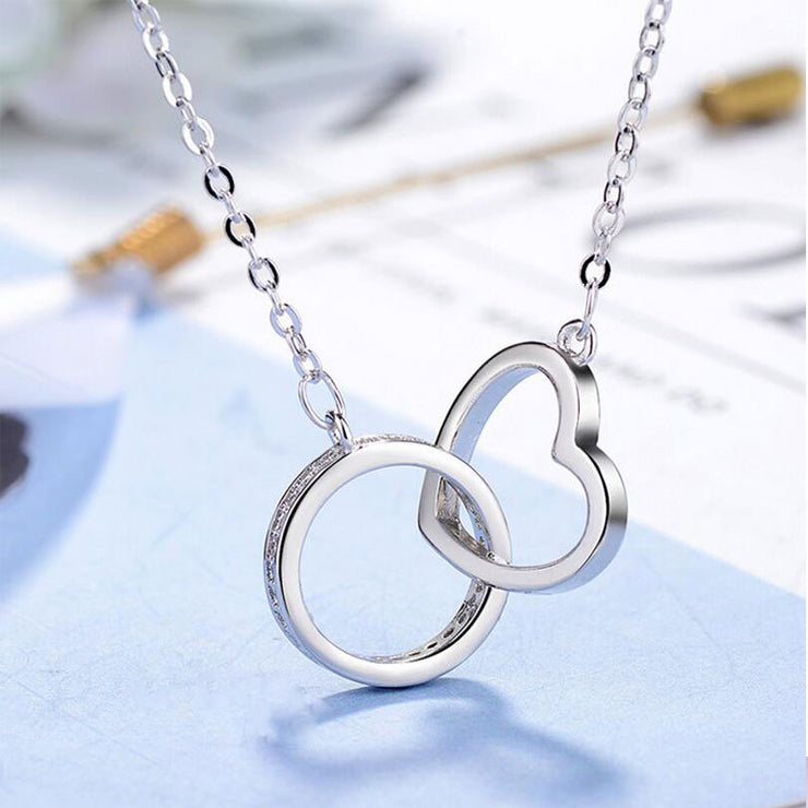 Necklace Two Ring Fashion Diamond Necklace