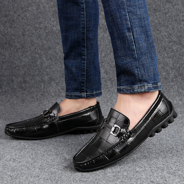 Men Leather Casual Loafers Shoes