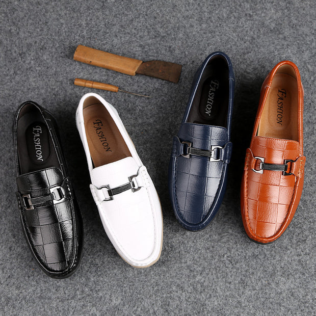 Men Leather Casual Loafers Shoes