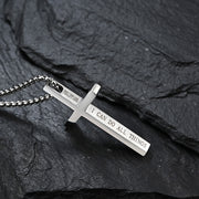 Alloy Simple Cross Necklace Men Style Pendant