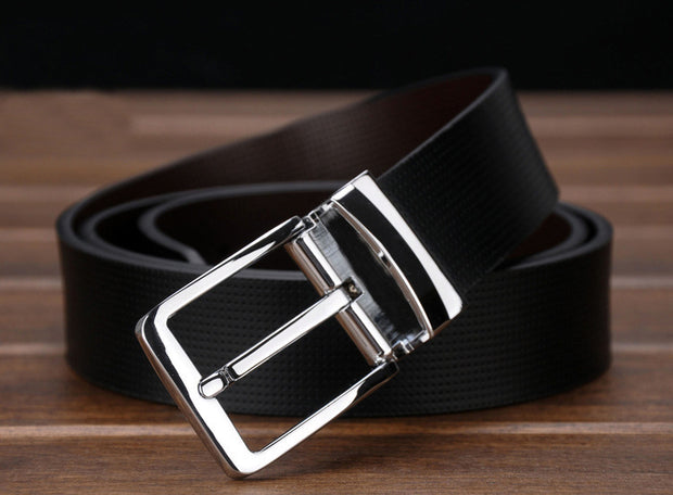 Men's simple rotating buckle belt