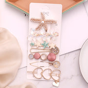 Woman eight-piece Beach Set Hair Clip