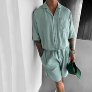 Men Loose Shorts Two-piece Set