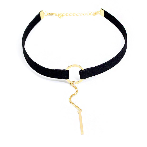 women Black collar clavicle necklace