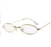 Metal Elliptical Small Frame Glasses for Men