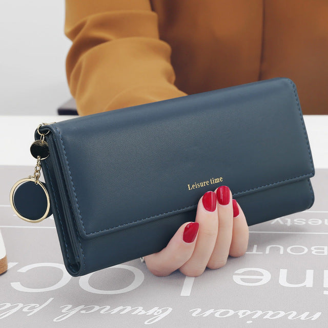 Women Multi-functional wallet Purse Fresh PU leather C
