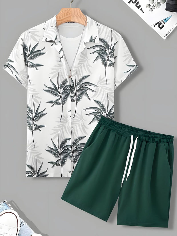 Men Polyester hawaiian Set