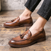 Men Tasssel Style Cowhide Bottom Loafers