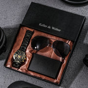 Quartz Watch Sunglasses set Men