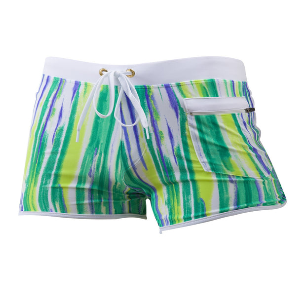 Sexy front pocket swim trunks