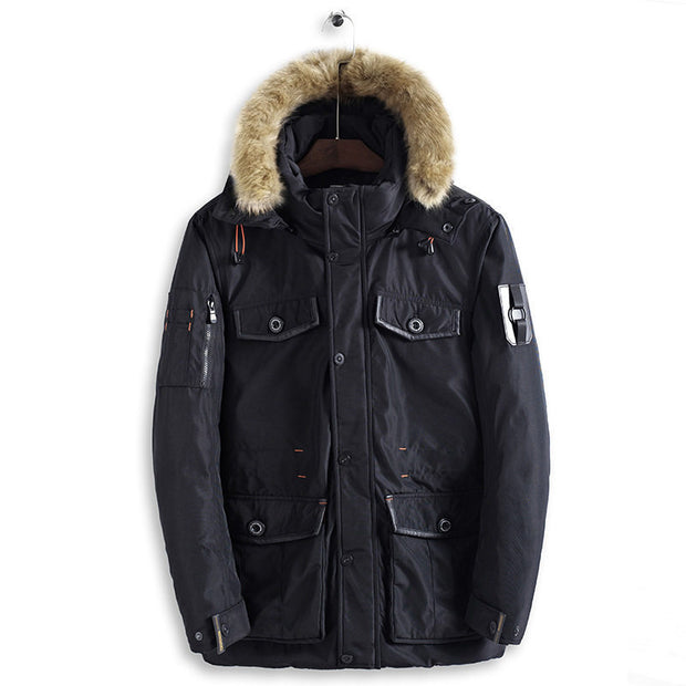 Men Warm Winter Long Cotton Jacket