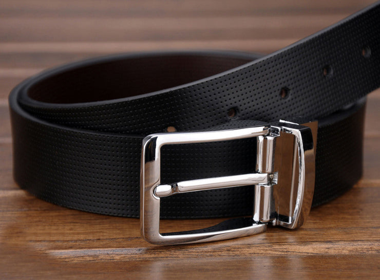 Men's simple rotating buckle belt