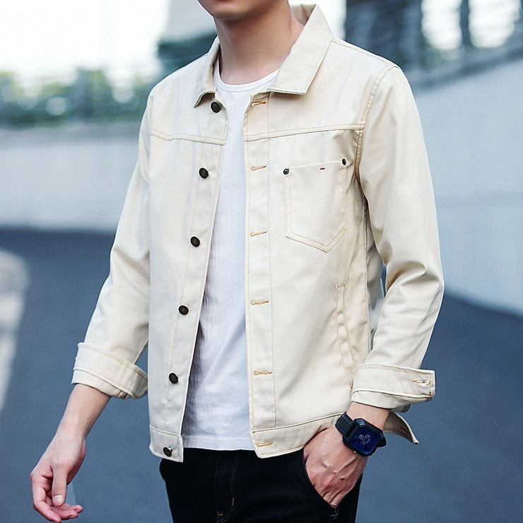 Handsome All-matching Slim Fit Denim Jacket