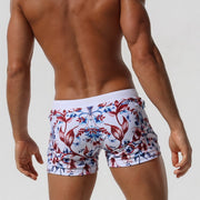 Double pocket men's swimming trunks