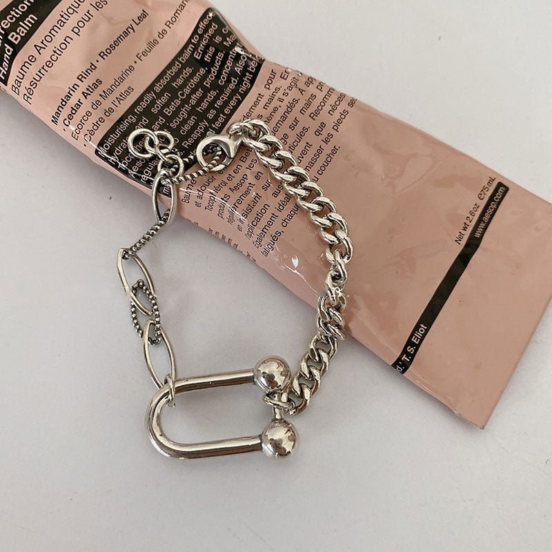 C-Shape Thick Chain Bracelet