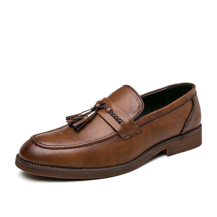 Men Tasssel Style Cowhide Bottom Loafers