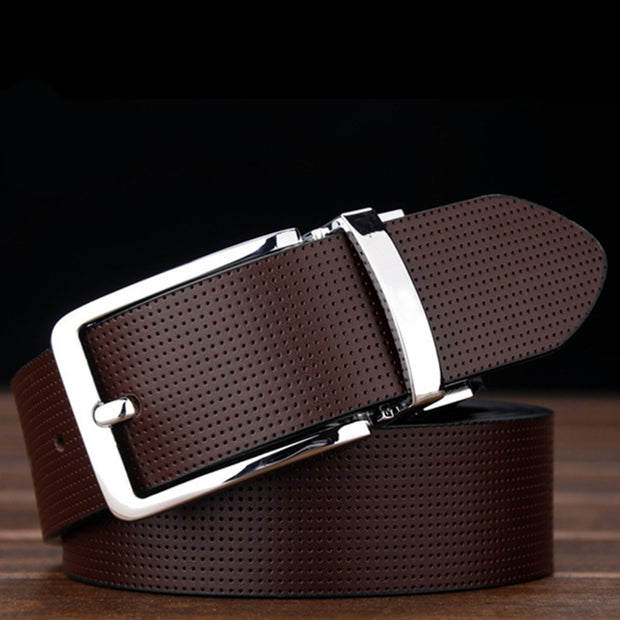 Men's simple rotating buckle belt