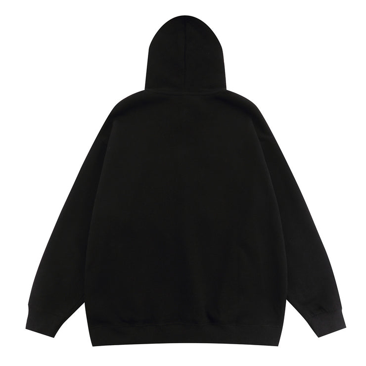 Letter Graffiti Puff Hoodies For Men