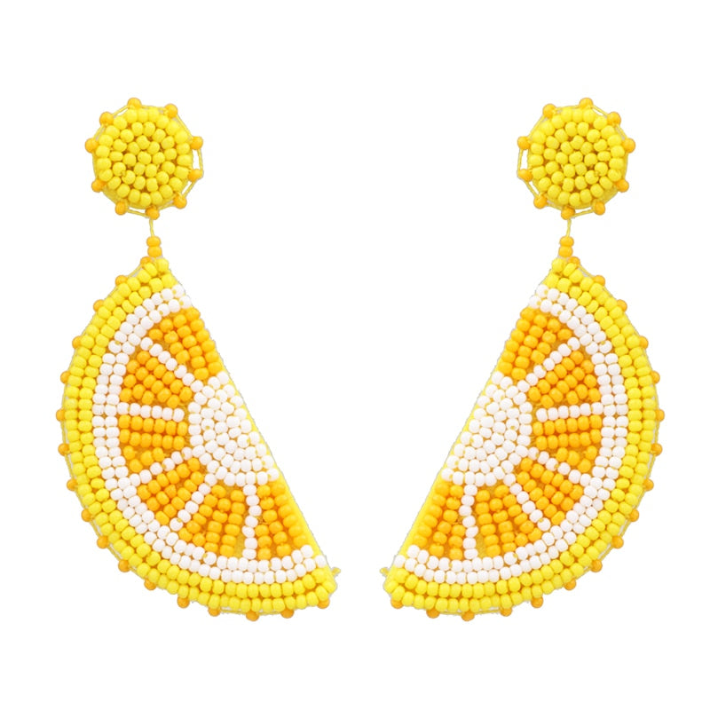 Trendy Boho Handmade Fruit Dangle Earrings