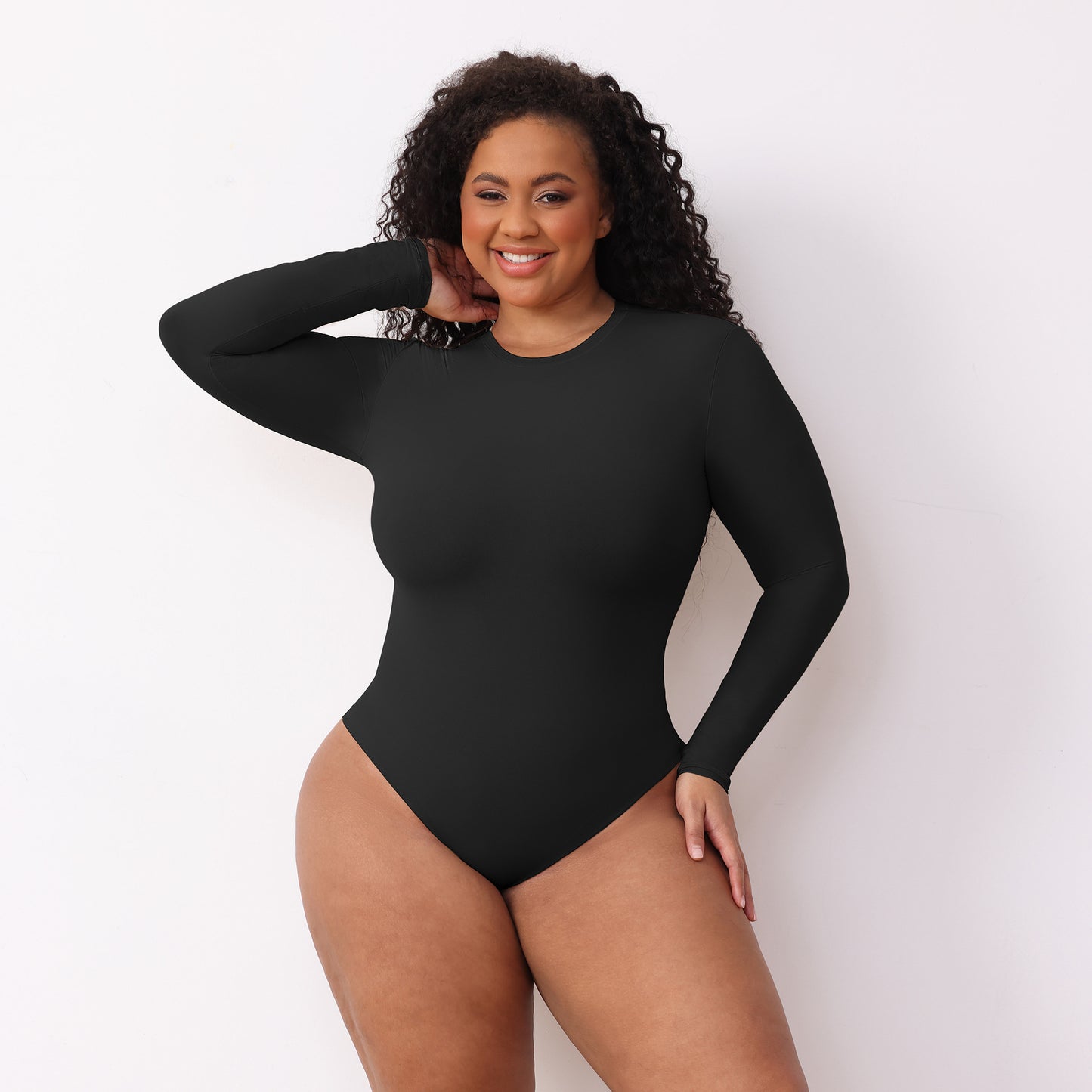 Double-Layer Sculpt Long Sleeve Bodysuit