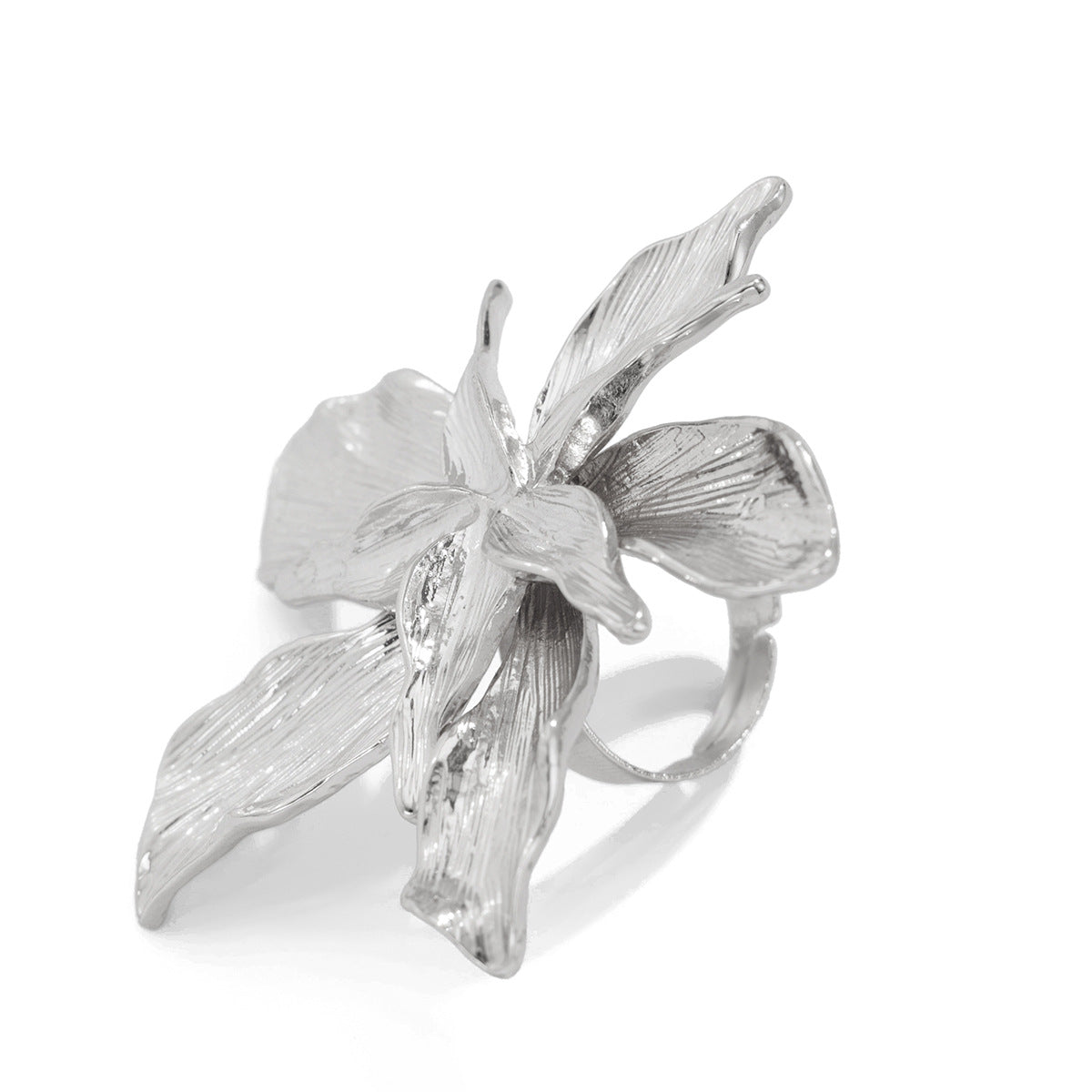 Oval Spiral Imitation Pearl Ring