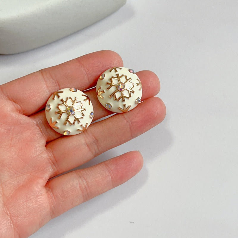Round  four seasons style earrings