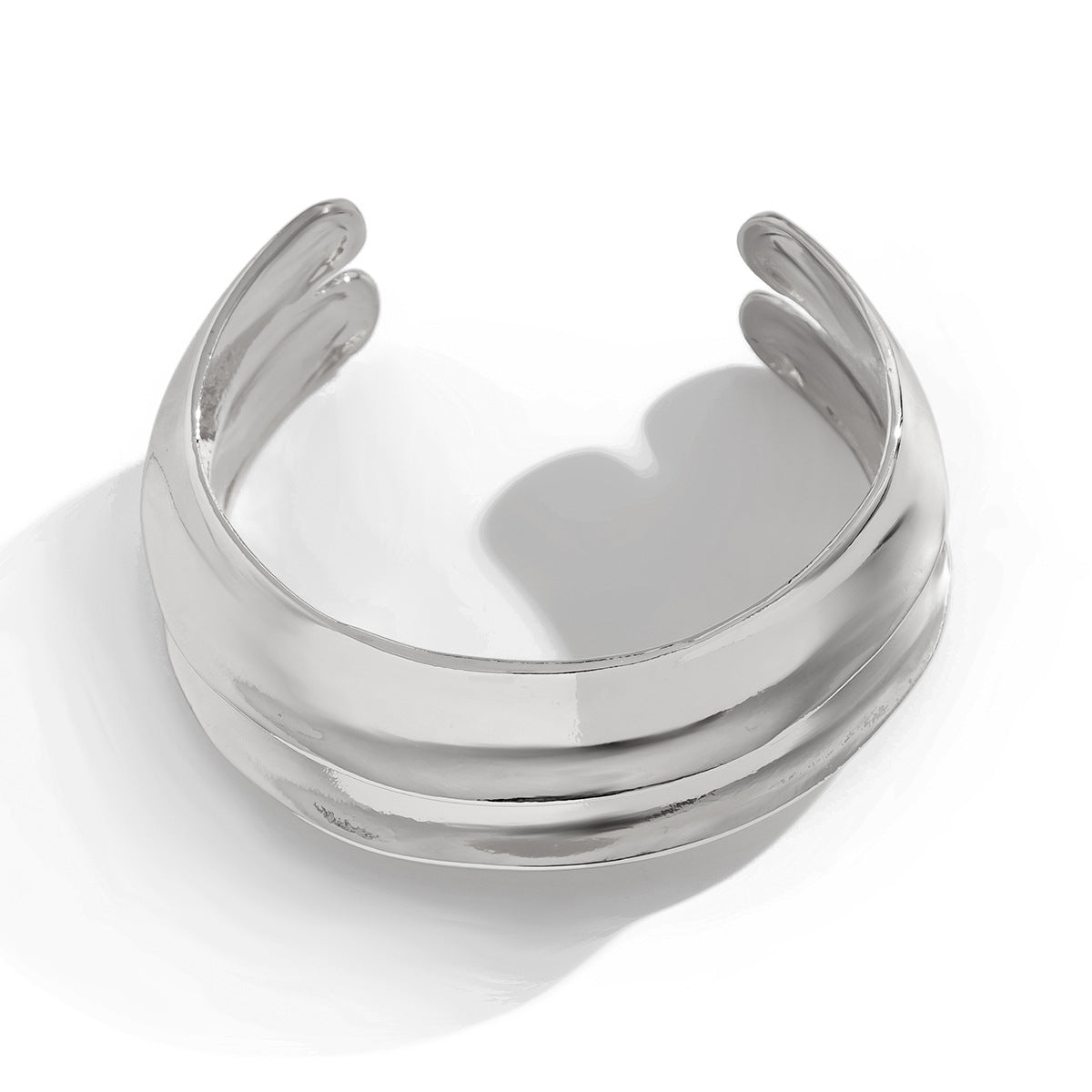 Exaggerated metal texture wide face bracelet with irregular personality for women Bracelet
