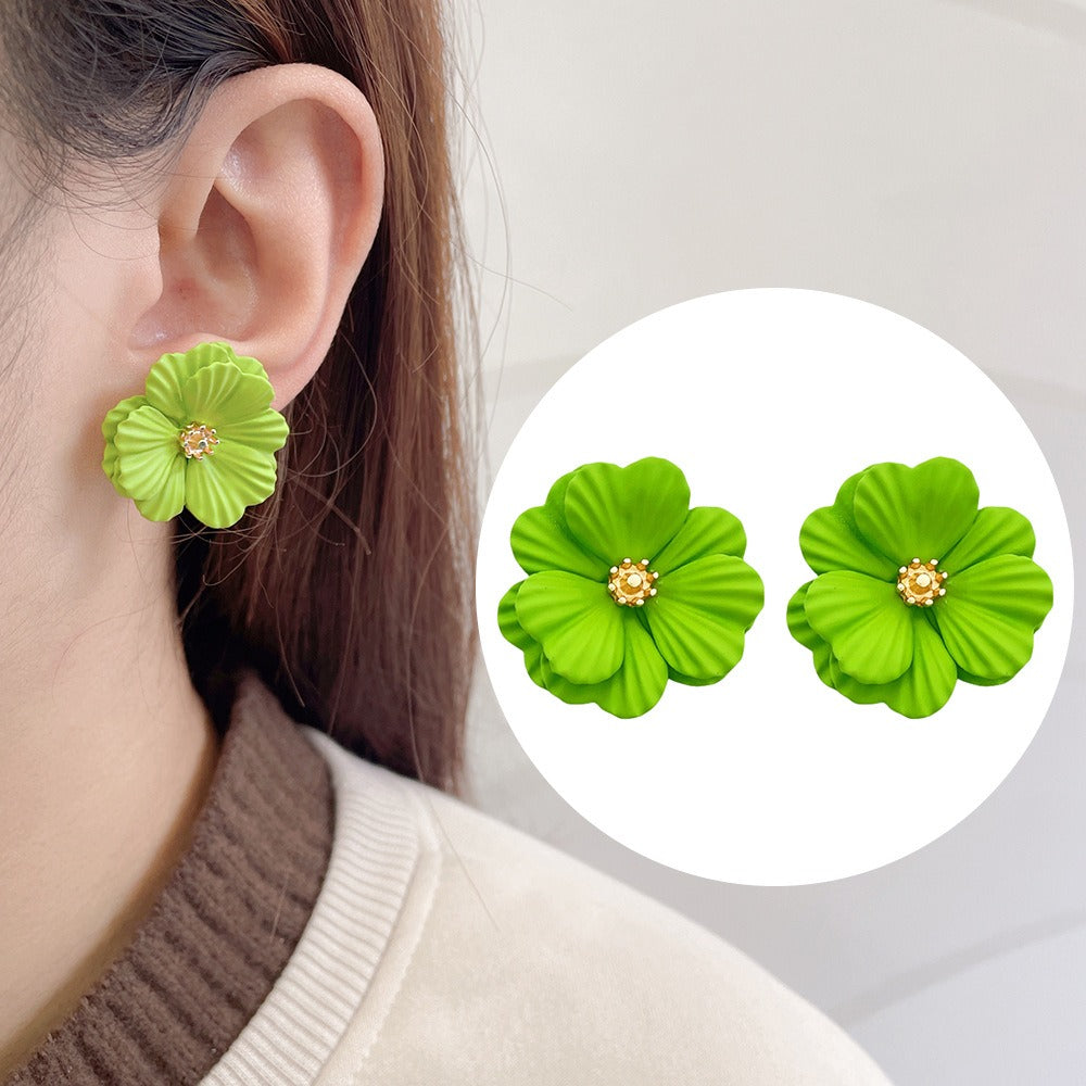 Forest style small flower earrings