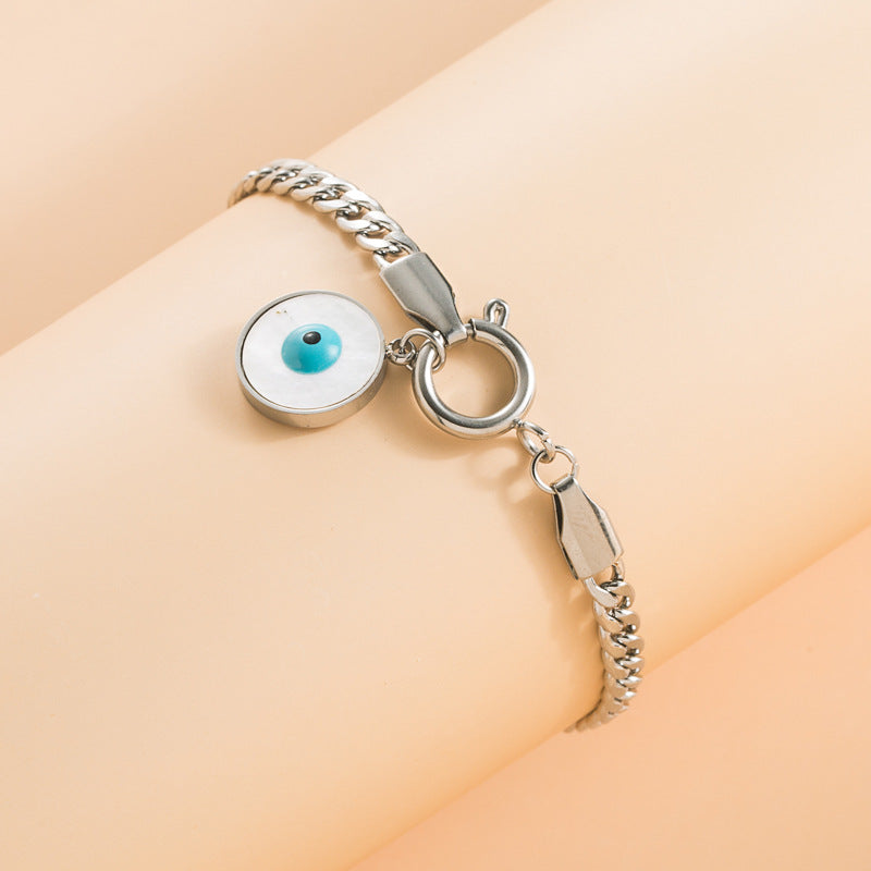 Evil Eye Stainless Steel Statement Bracelet For Women
