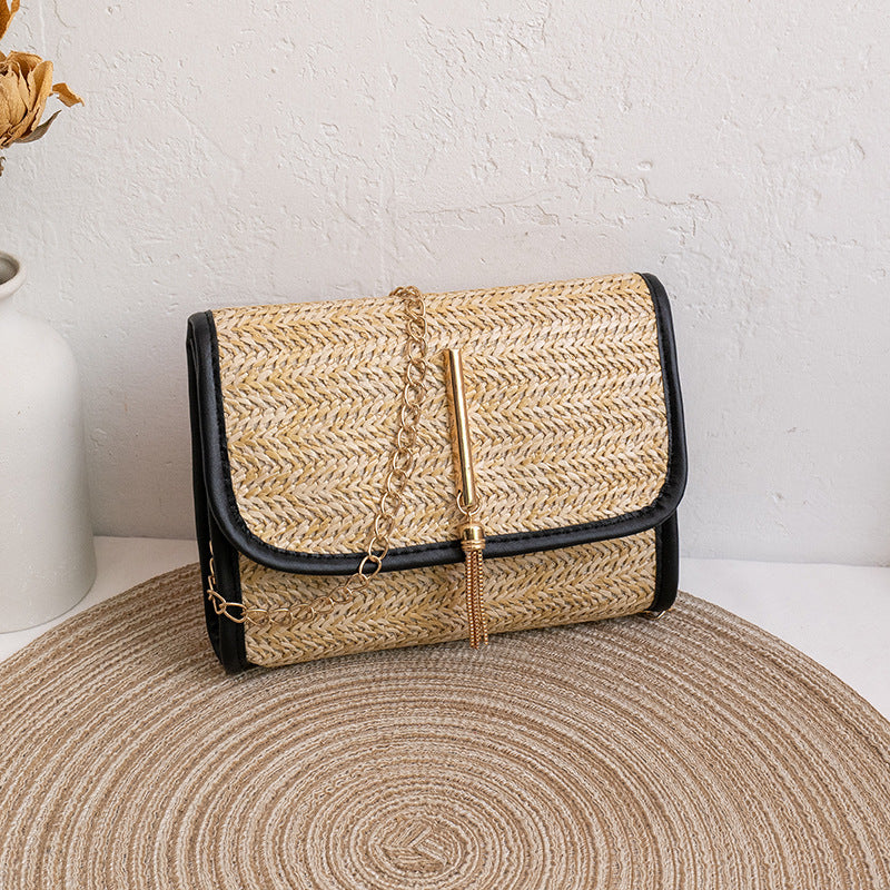 Women Versatile crossbody straw bag