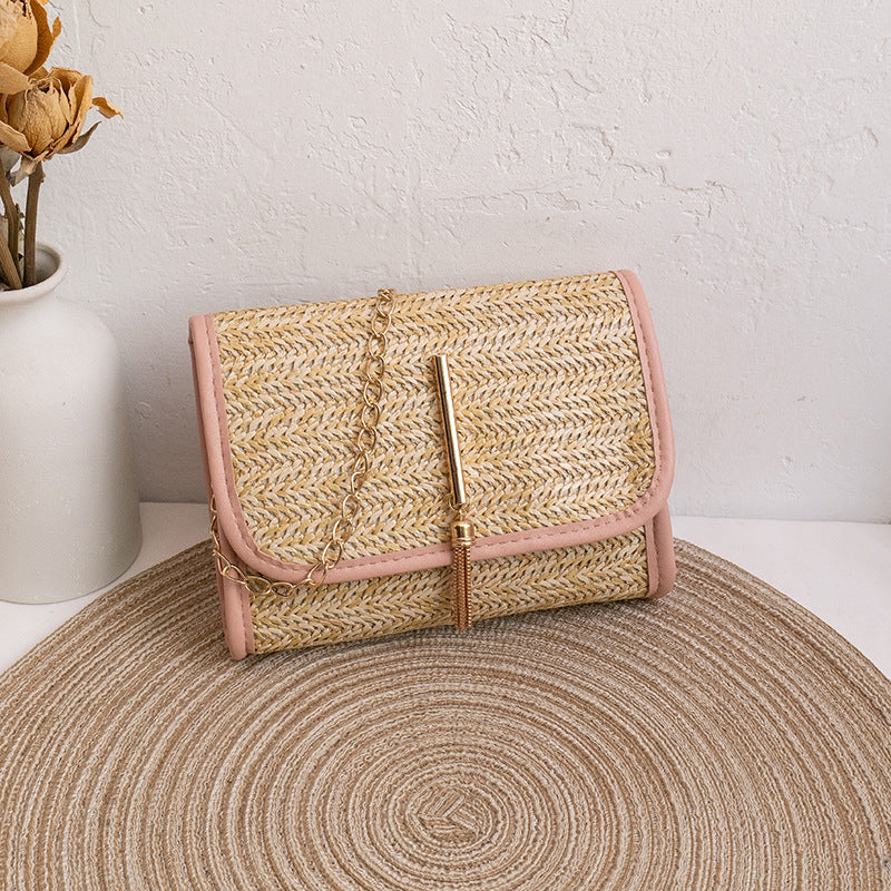 Women Versatile crossbody straw bag