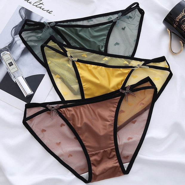 Mesh Bow Low-rise Underwear