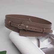 Women's Leather Girdle Wide Decorative Belt