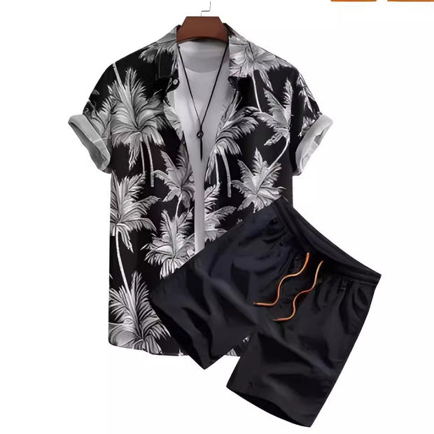 Men Polyester hawaiian Set