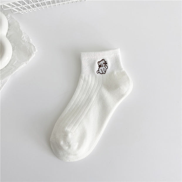 Women's Fashionable Cotton Embroidered Socks