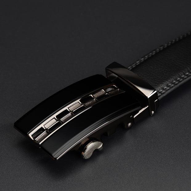 Men two-layer leather belt