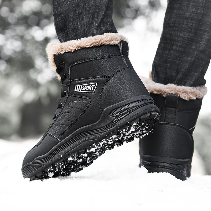 Men's high top waterproof padded snow boots