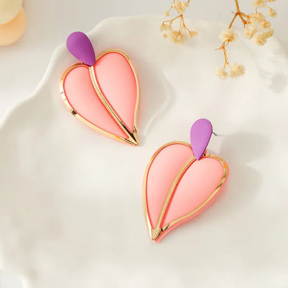 multi color leaf earrings