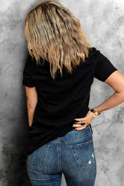 Bow Round Neck Short Sleeve T-Shirt