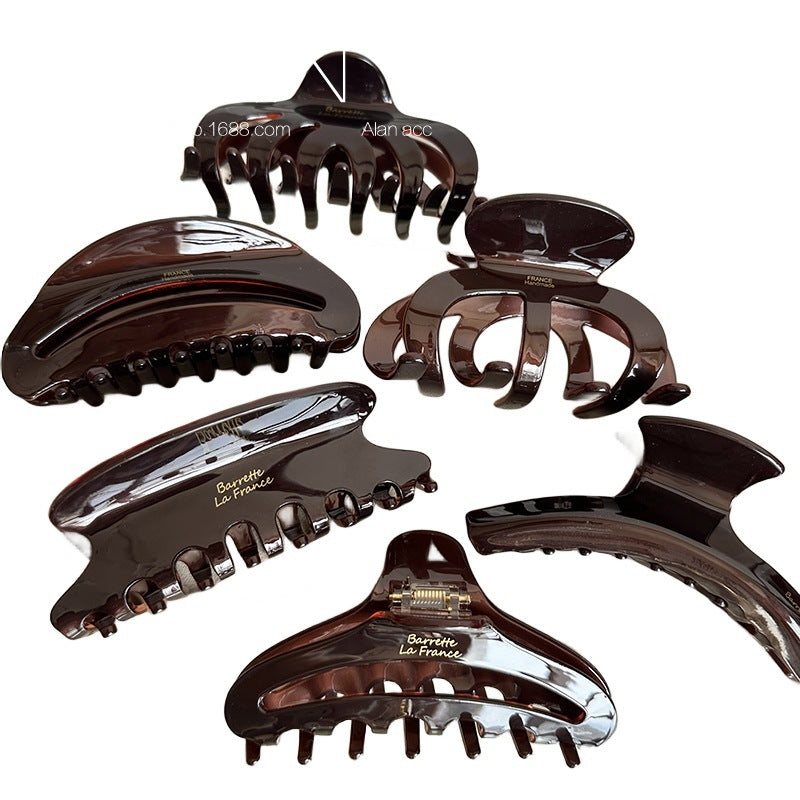 Women Pearlescent Brown Claw Clip